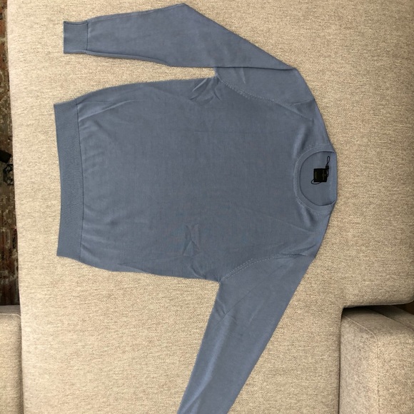 Fusaro Gold Cree Neck Cotton Sweater - Picture 2 of 2